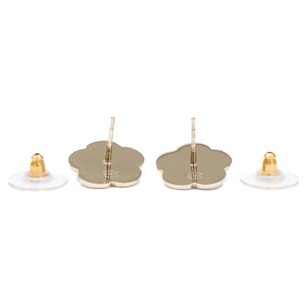 CHANEL Authentic Gold Pearl Logo Earrings - Picture 5 of 7